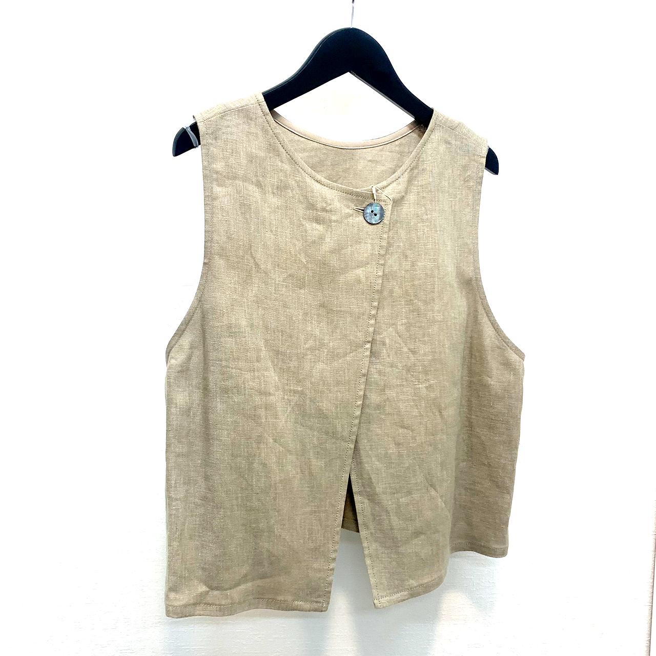 HYKE(ハイク)LINEN CROPPED TOP リネンベスト 【公式通販】