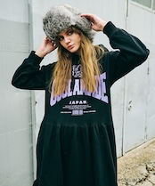 COOLA MADEプリントフーディードレス (BLACK) CQ-47086