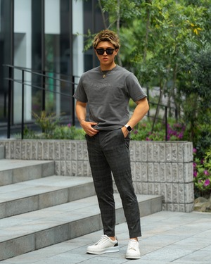 極上ラグジュアリーチェックスラックス【BEL-M-019】