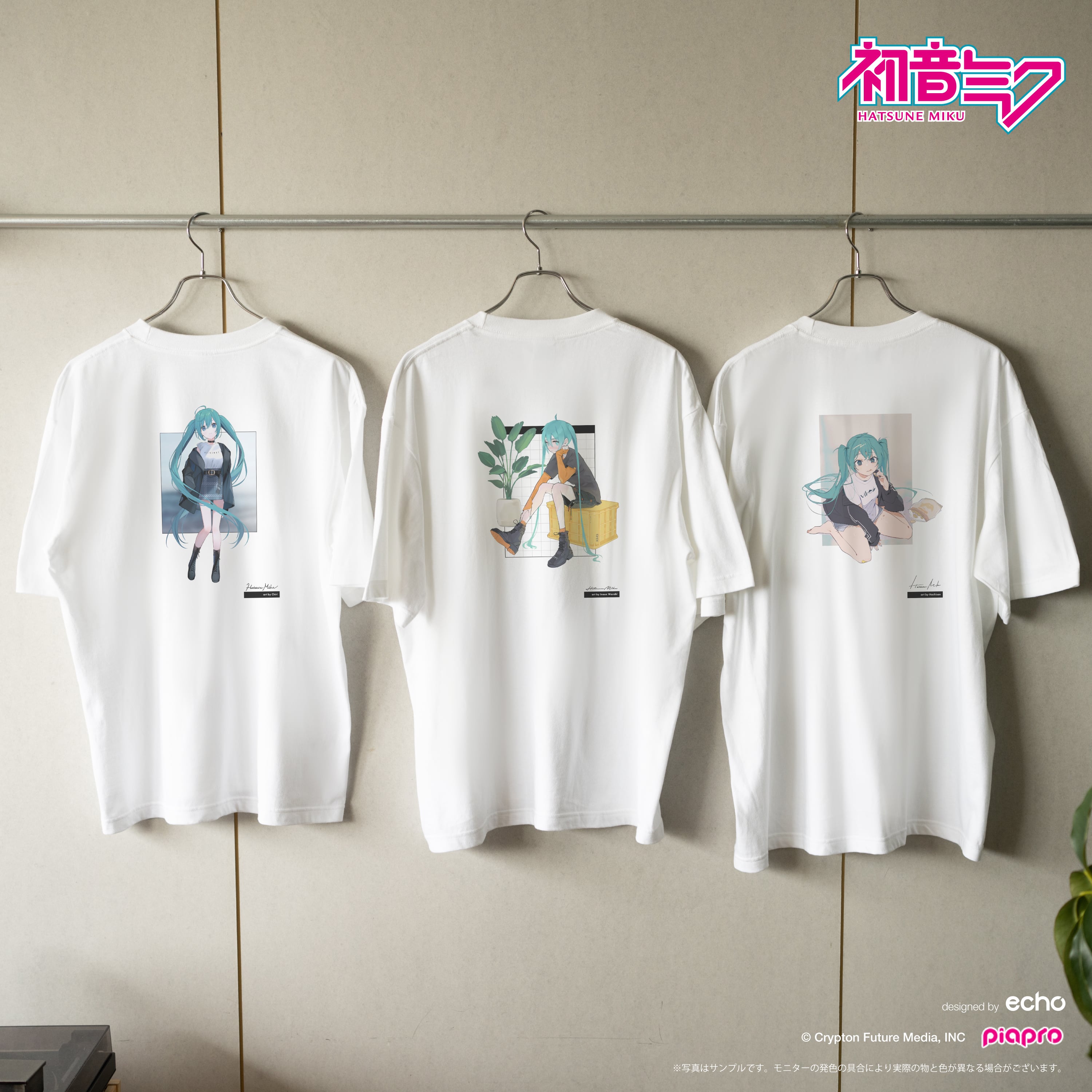 初音ミク　イラストレーターコラボ　半袖Tシャツ | echo