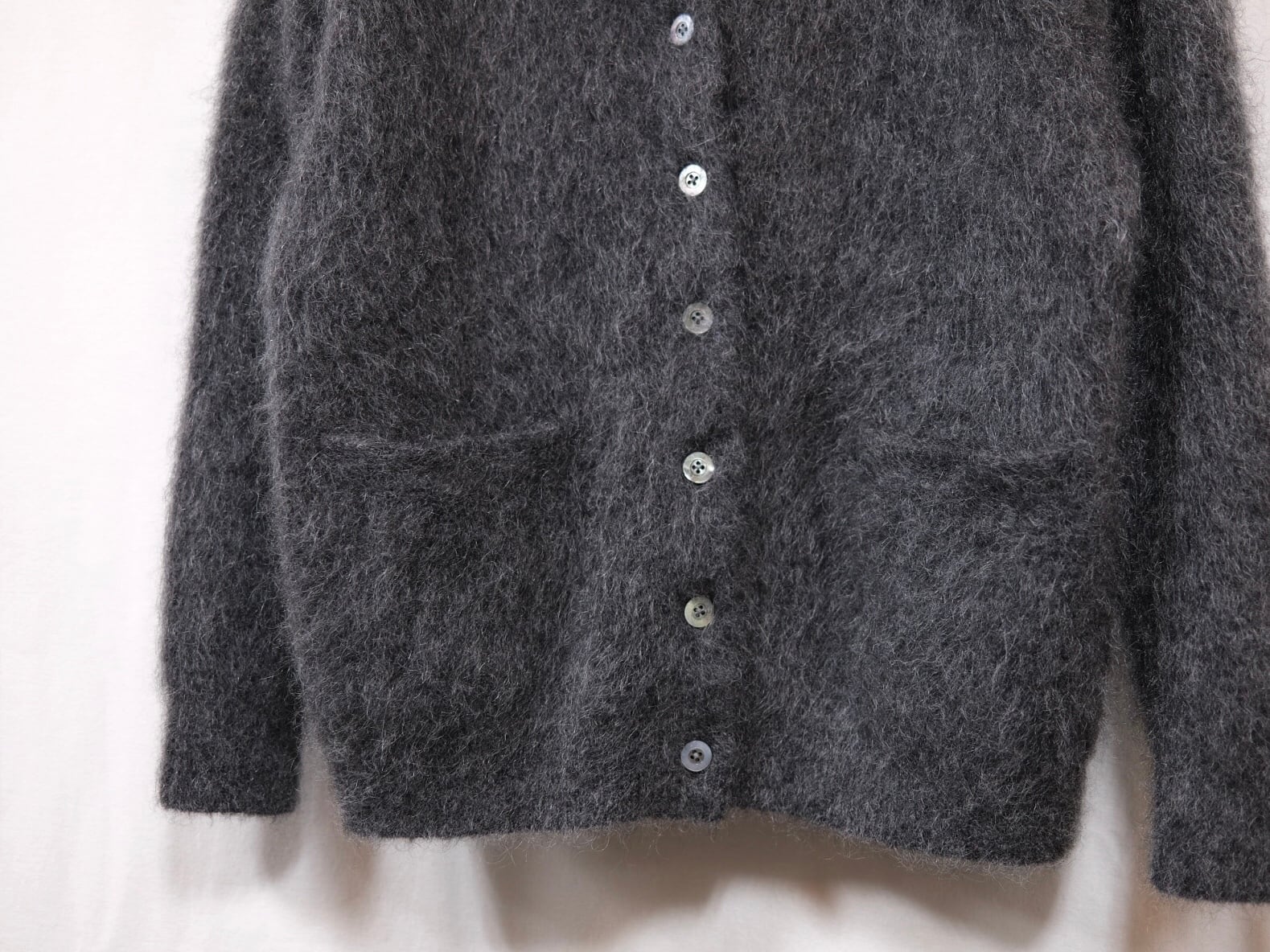 crepuscule “women's Mohair V/N Cardigan C.Gray” | Lapel crepuscule “women's Mohair V/N Cardigan C.Gray” | Lapel