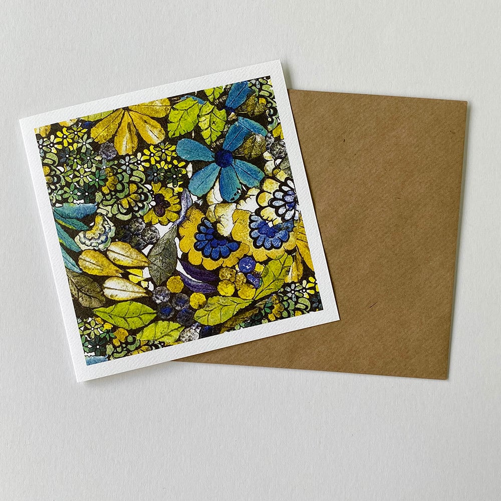 イギリス製カード ダスティフラワー ポテトプリントデザイン LG1956