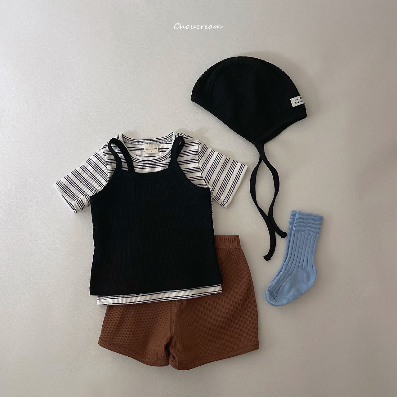 [choucream] Slim striped tee / [슈크림] 슬림단가라티