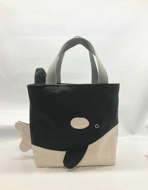 シャチ  トートバッグ　帆布｜とりさん工房ーかわいいハンドメイドポーチ