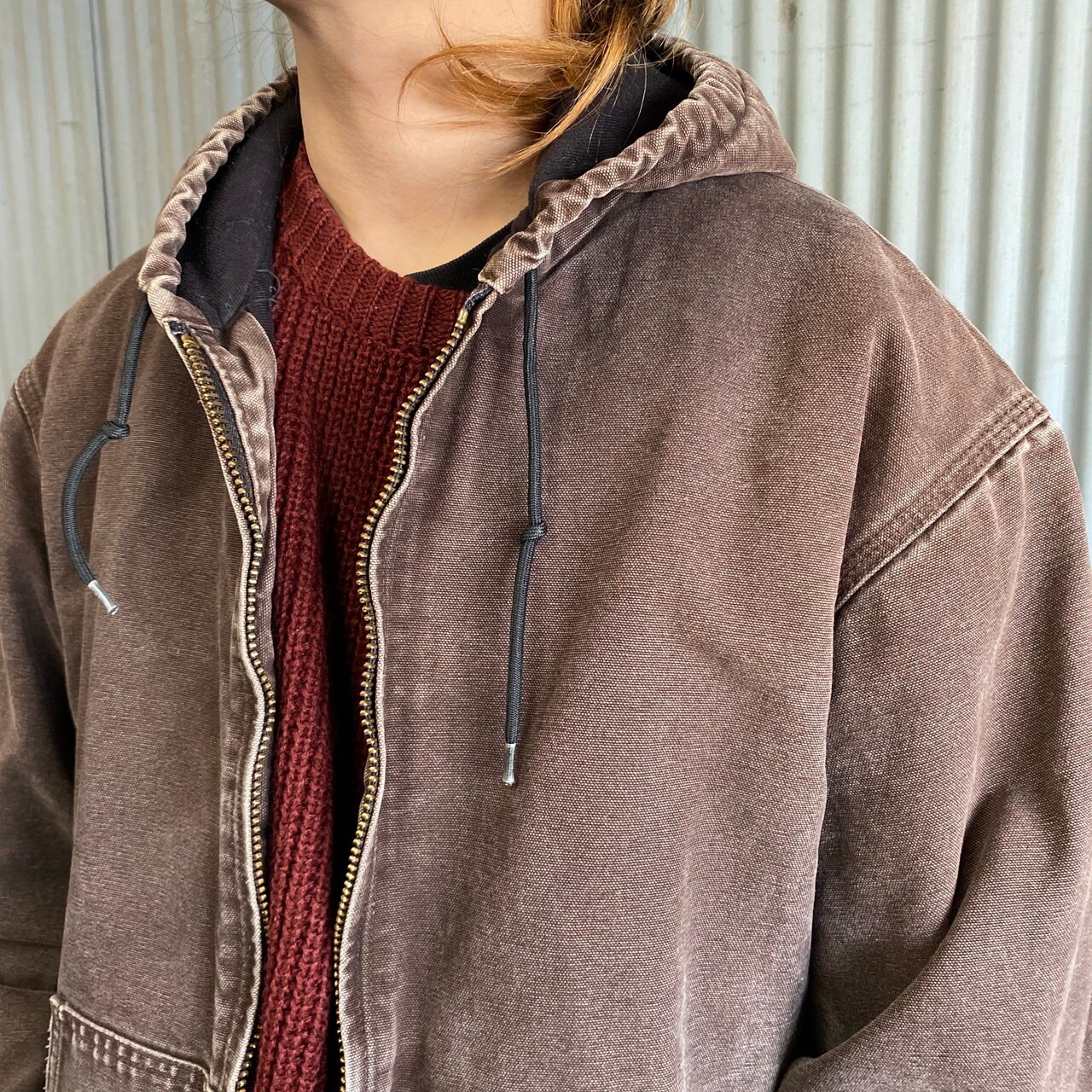 カーハート アクティブパーカー ダック地 ワークジャケット メンズXL  