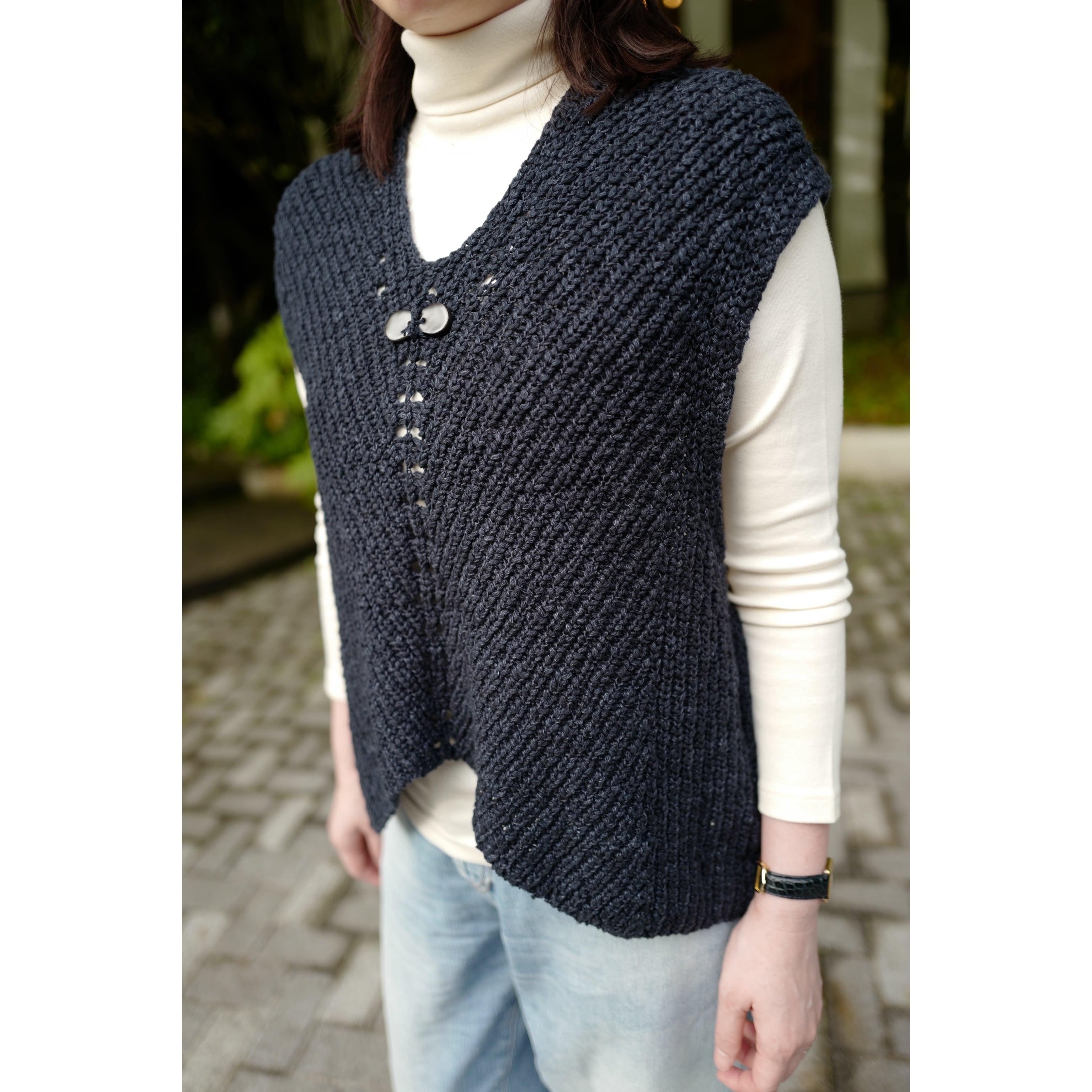 ONICA │ Slub bubble Vest (dark navy)
