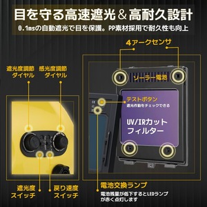 GKE 溶接面 自動遮光溶接面 0.0003秒高速自動遮光