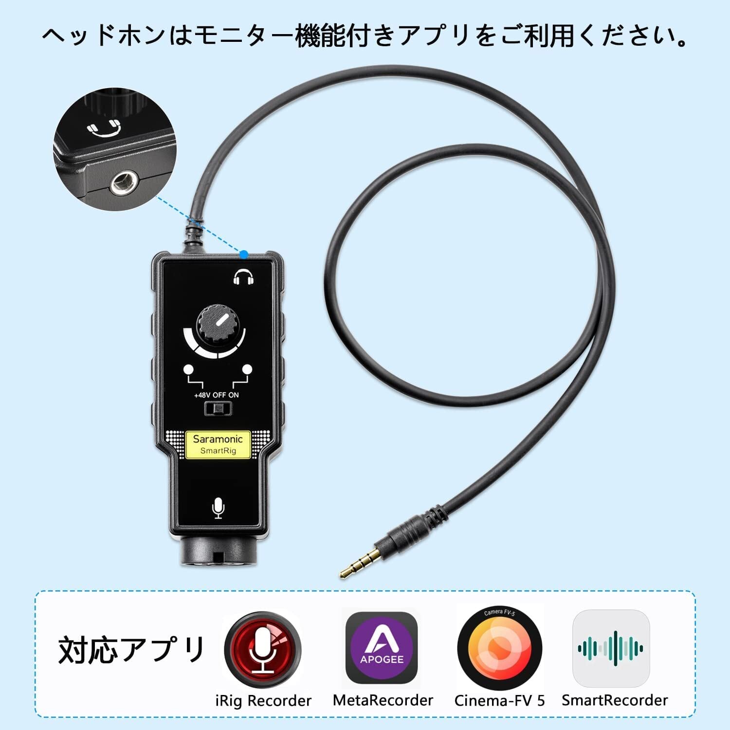 Saramonic SmartRig II カラオケ プロなオーディオアダプター ギター