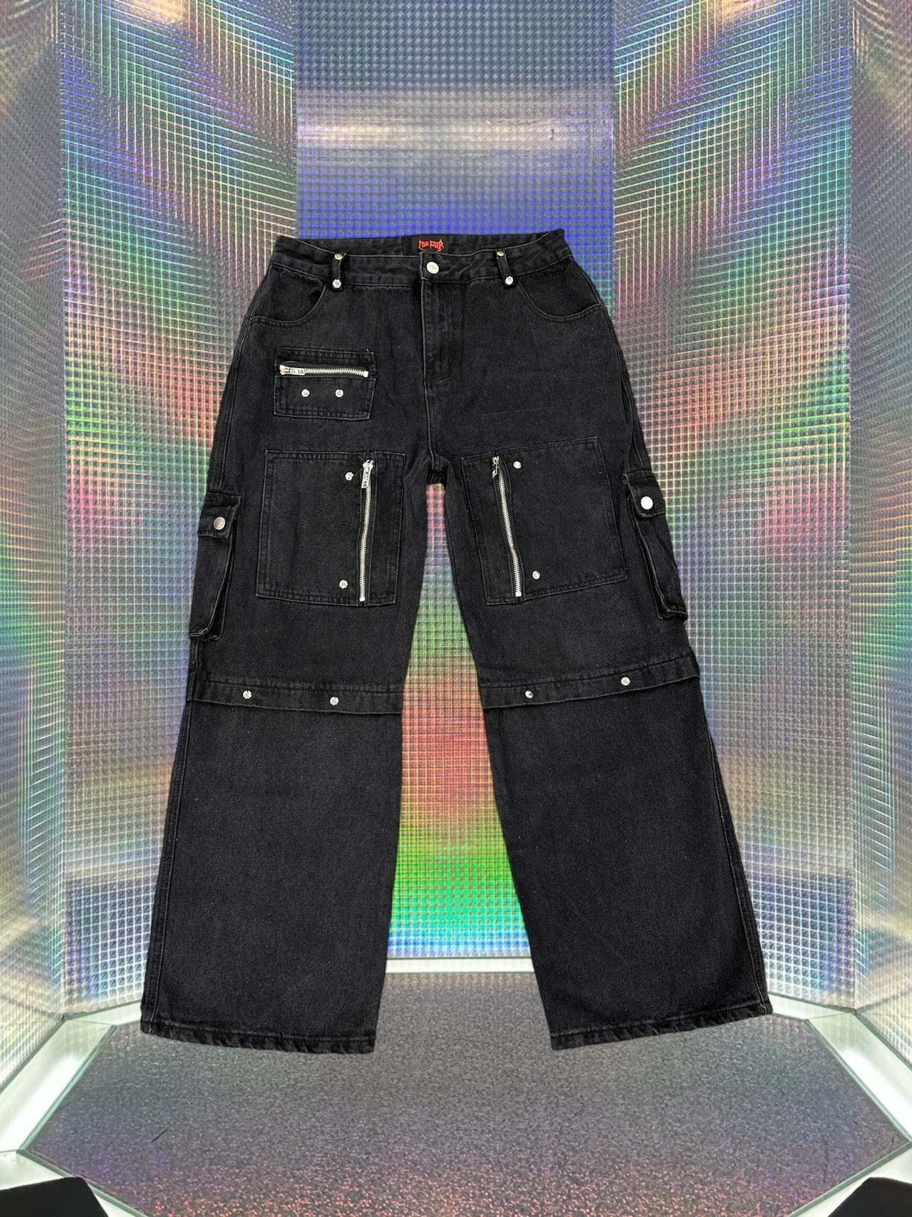 【LOVE KILLER 】【CUSTOM】vintage studs zip wide denim