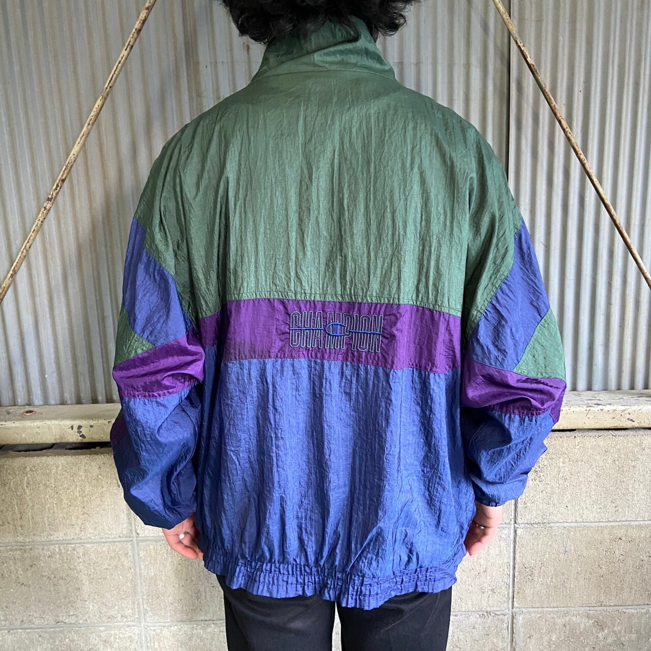 vintage champion チャンピオン　ナイロンジャケット　90s00s