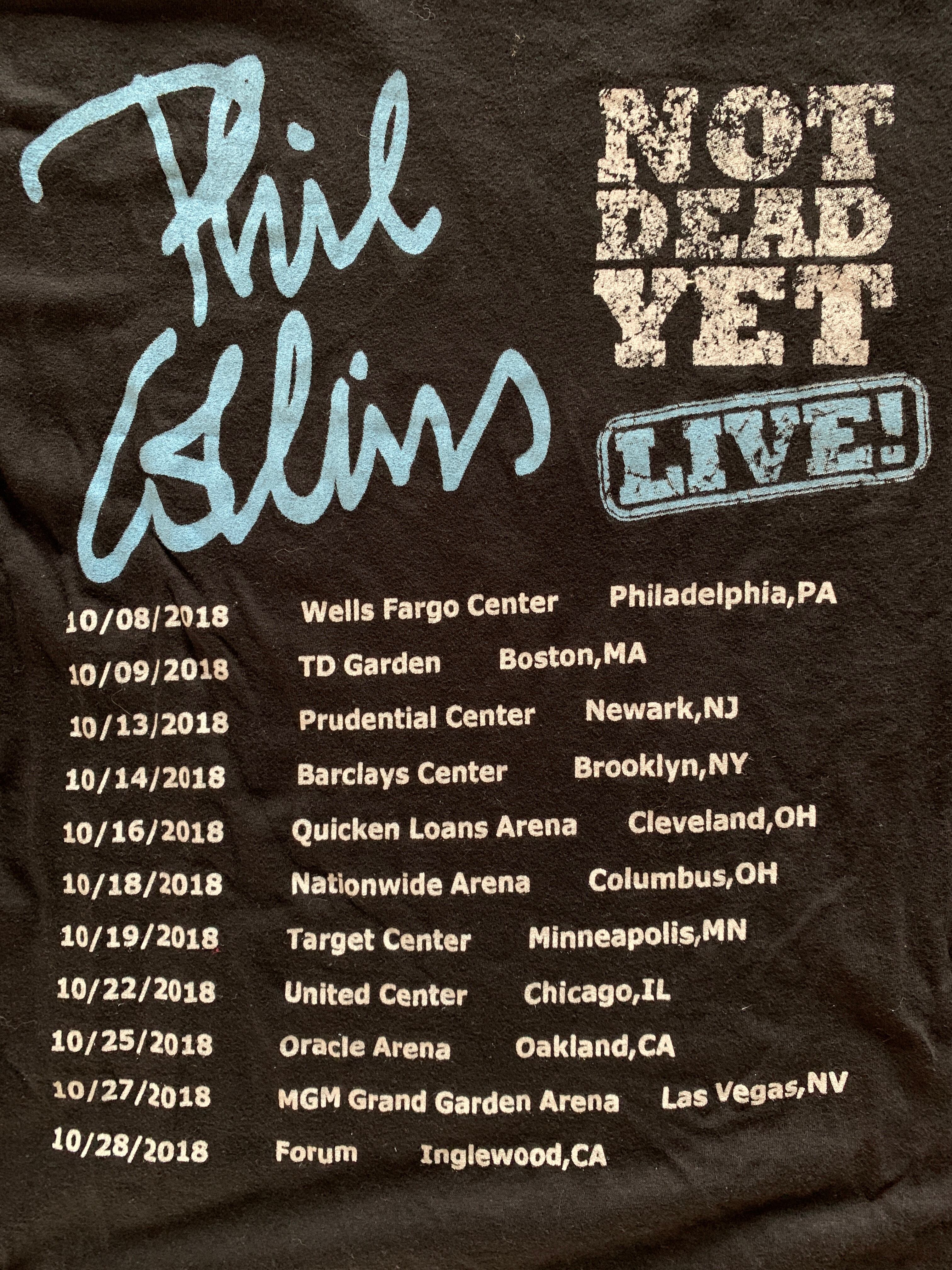 GILDAN Live Phil Collins "NOT DEAD YET" 両面プリント Tシャツ フィル コリンズ