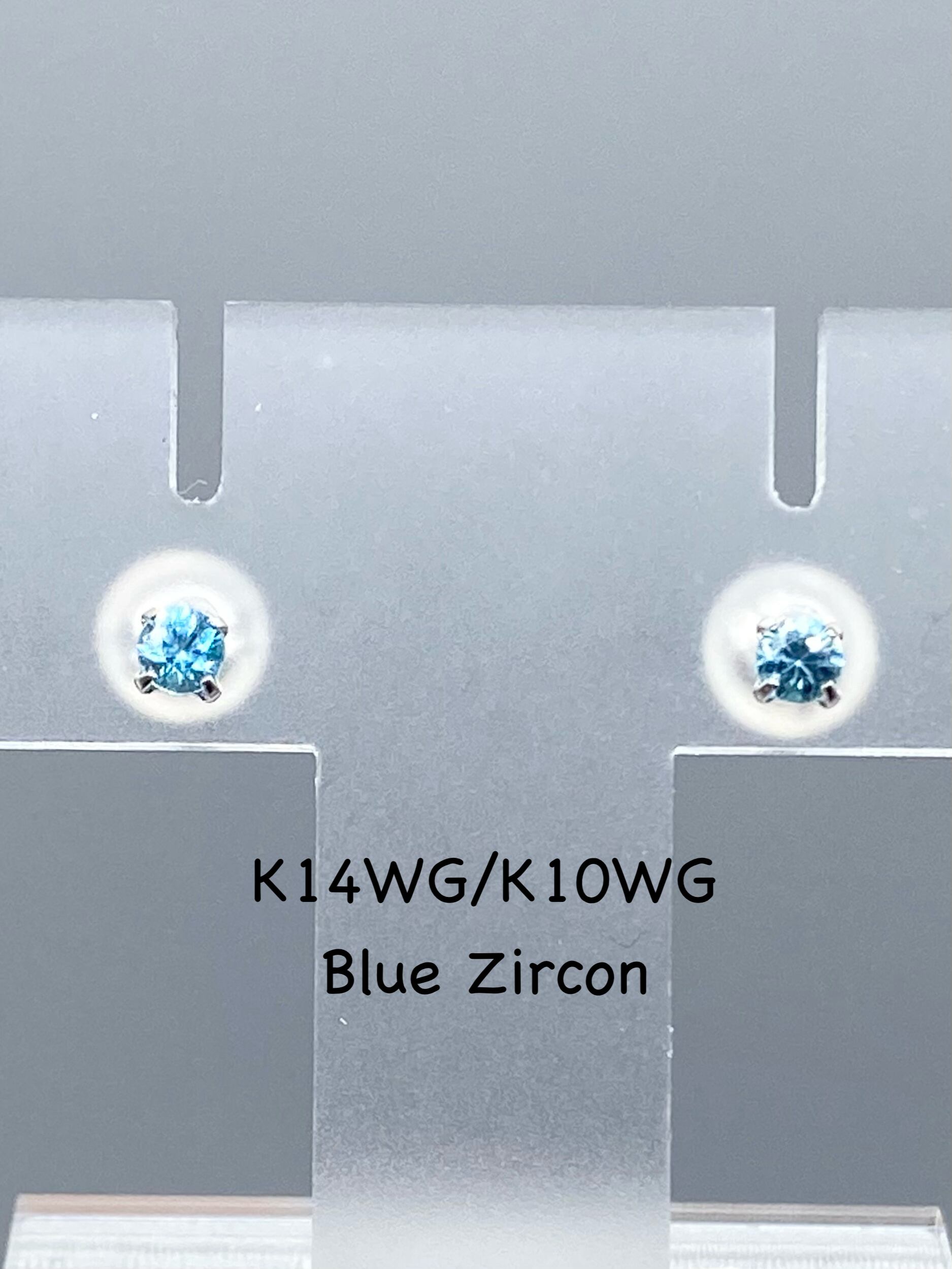 新品】ブルージルコン K14WG/K10WG ピアス | シークレットベース 