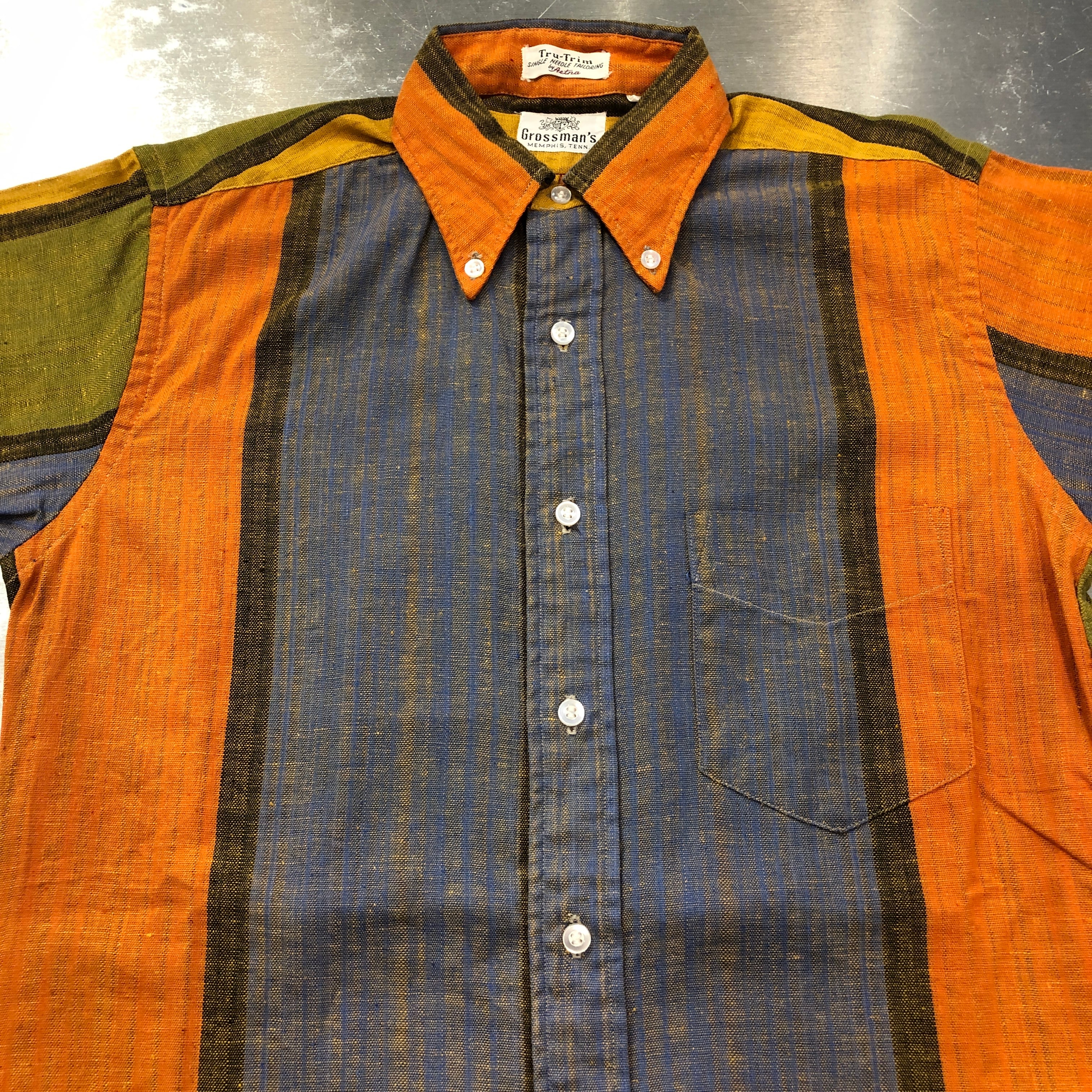 1960s AETNA S/S 3点留 STRIPE SHIRT | safarionline