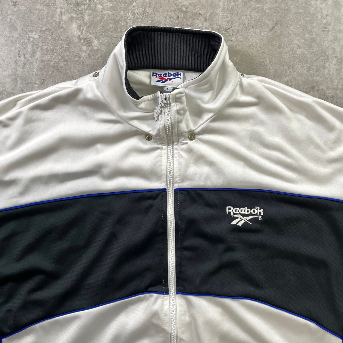 90年代 Reebok リーボック 半袖 ジャージ トラックジャケット メンズXL
