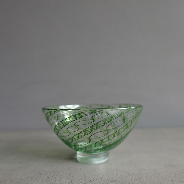 生島明水 ガラス抹茶碗【C】