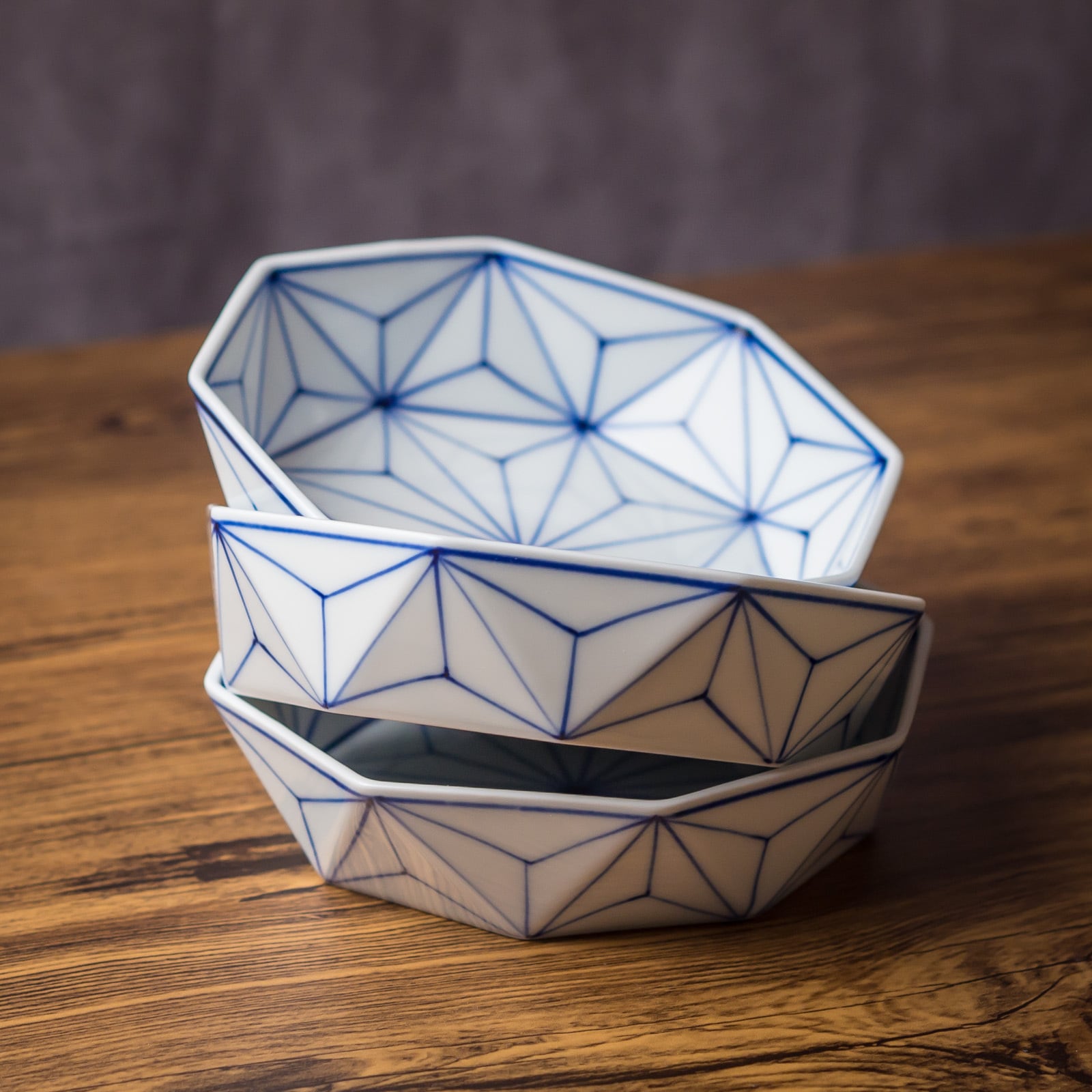 麻の葉 預け鉢（中）（小鉢・向付）／眞窯 | 手作りの器・食器の
