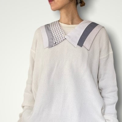 ZOZOTTE tenui series/tuke-eri/つけ襟レイヤードタイプ/グレー系