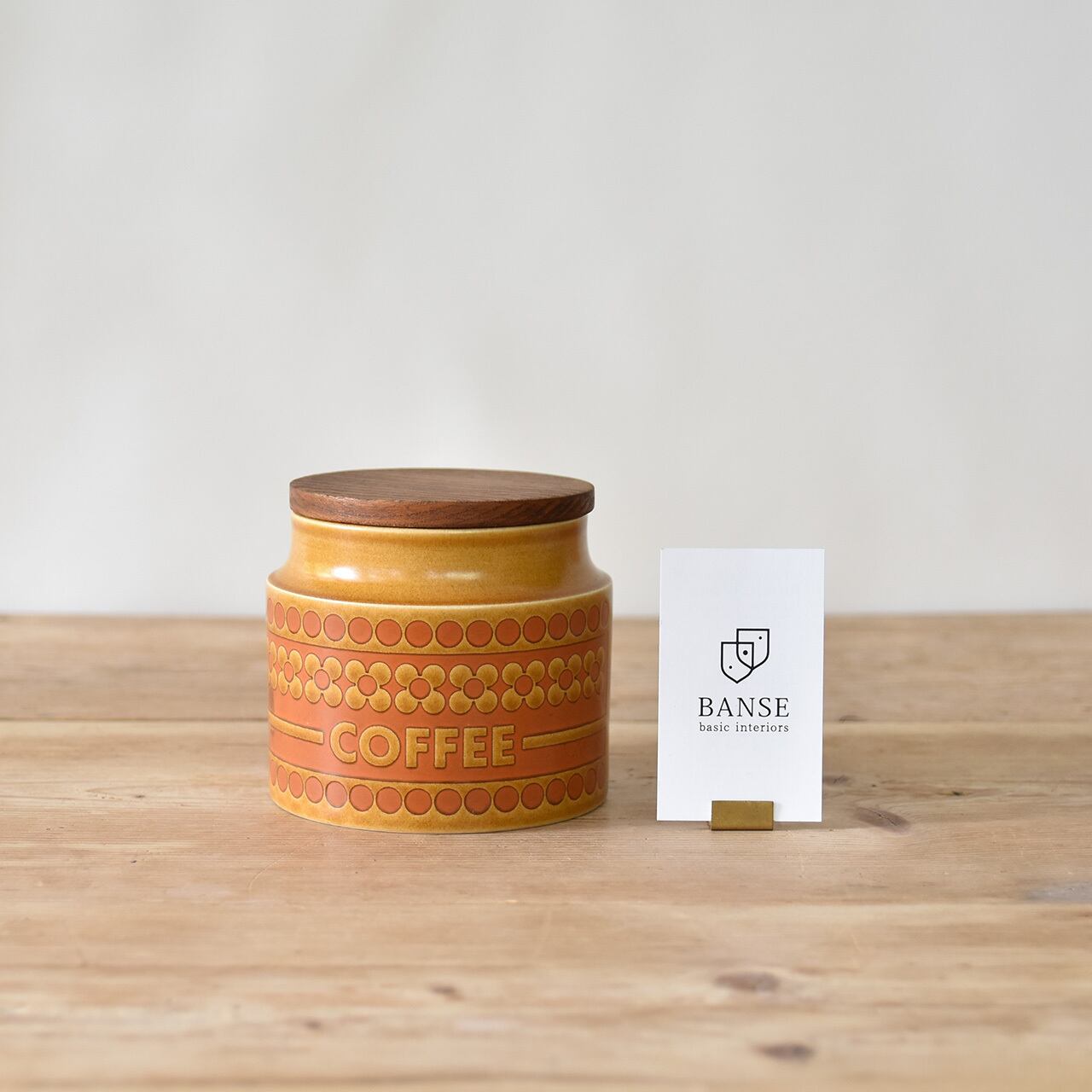ホーンジー COFFEEキャニスター サフランシリーズ ヴィンテージ 陶器 オレンジ アンティーク 北欧 英国 HORNSEA SAFFRON 札幌 西岡店 Hornsea 