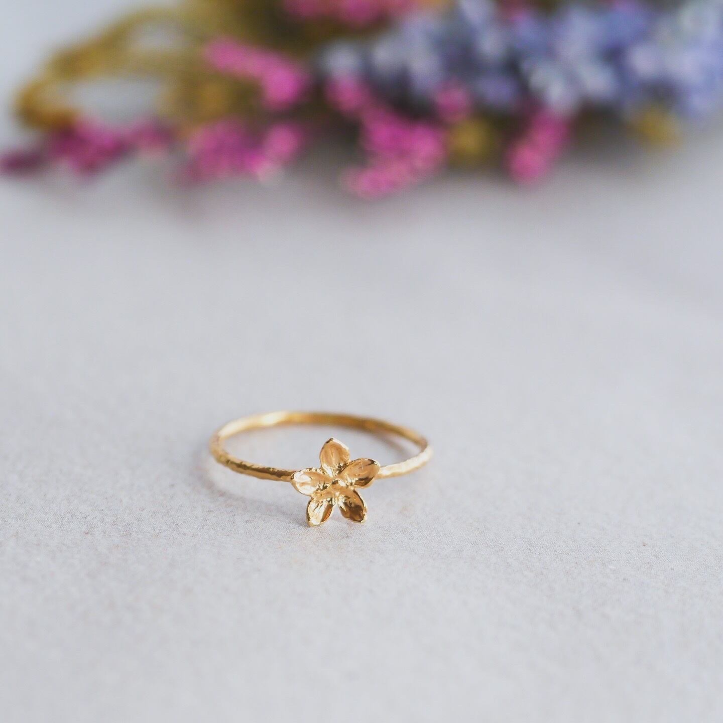 マイレフラワーリング K10 | Ai Kaminaga - New Native Jewelry -