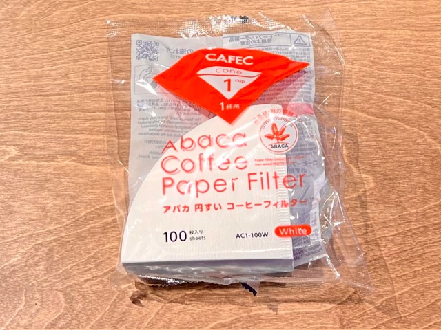 CAFEC アバカ円すいコーヒーフィルター 白 AC-100-W（100枚入り/1〜2杯用）