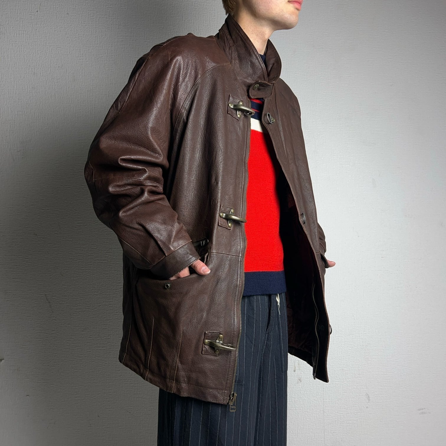 東洋エンタープライズ直輸入　エキスポートレザー　ファイアーマン.チームジャケット COLEBROOK Fireman Leather Jacket ファイヤーマン レザージャケット