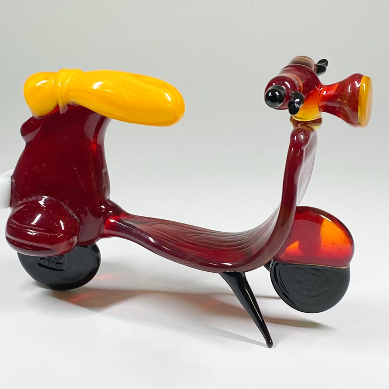 ベネチアングラスベネチア置物魚卵形作家物一点物アクアリウム工芸品