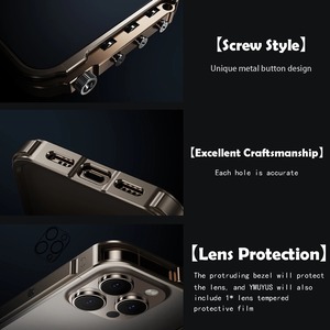 ◆iPhone16/15/14/13/Pro/Pro Max/Plus◆ Aluminum Alloy Bumper Phone Cover / アルミニウム アロイ バンパー スマホケース