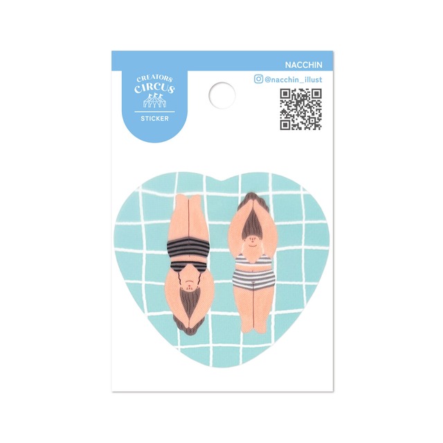NACCHIN ×CREATORS CIRCUS　LOVELY TWINS　ステッカー　ST01