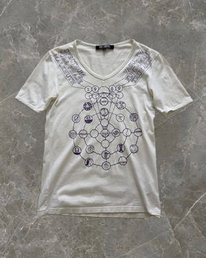 "RAFSIMONS 04SS" v neck graphic t-shirt