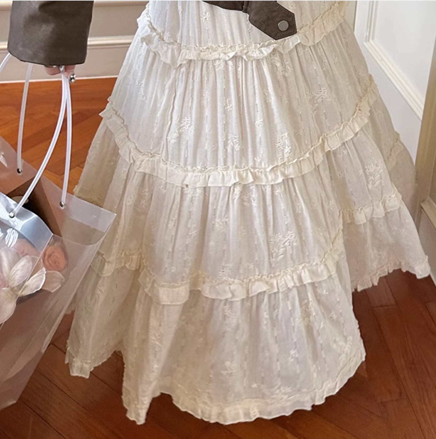 Heavy Industries Lace Embroidered Cake Dress