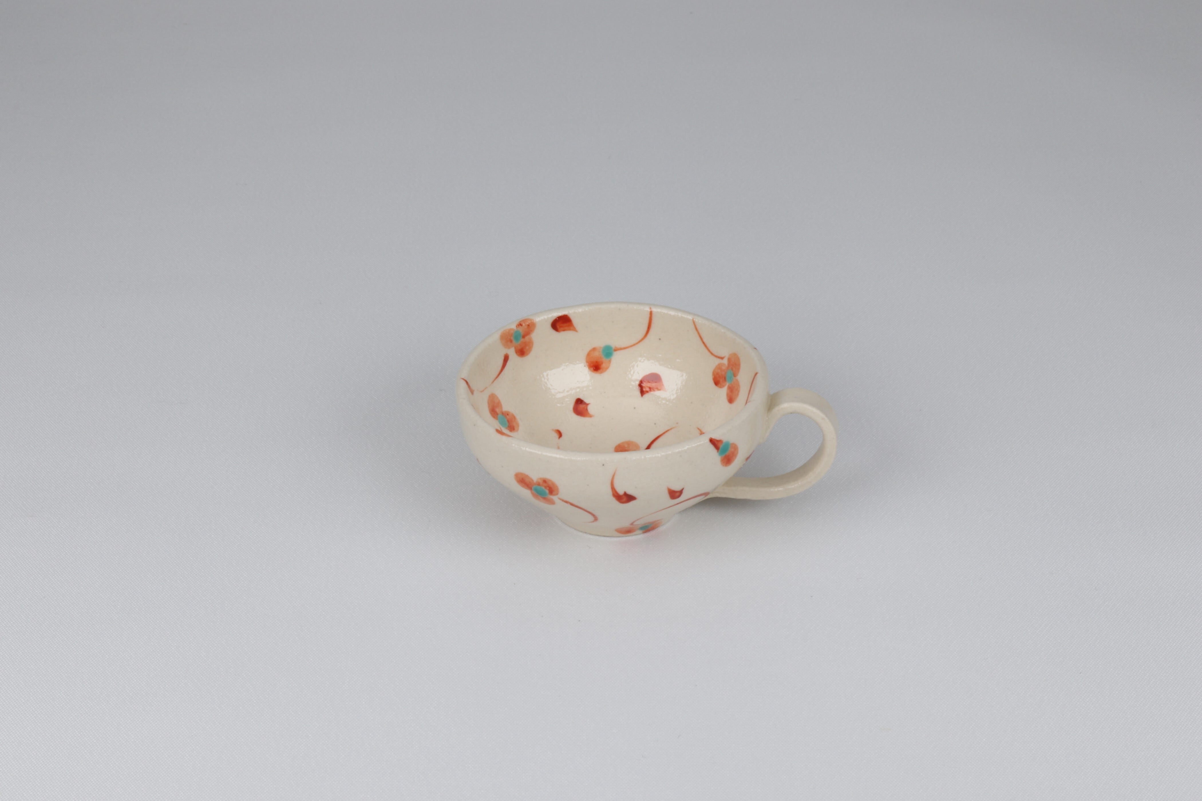 色絵 片手珍味鉢 赤絵ひふみ