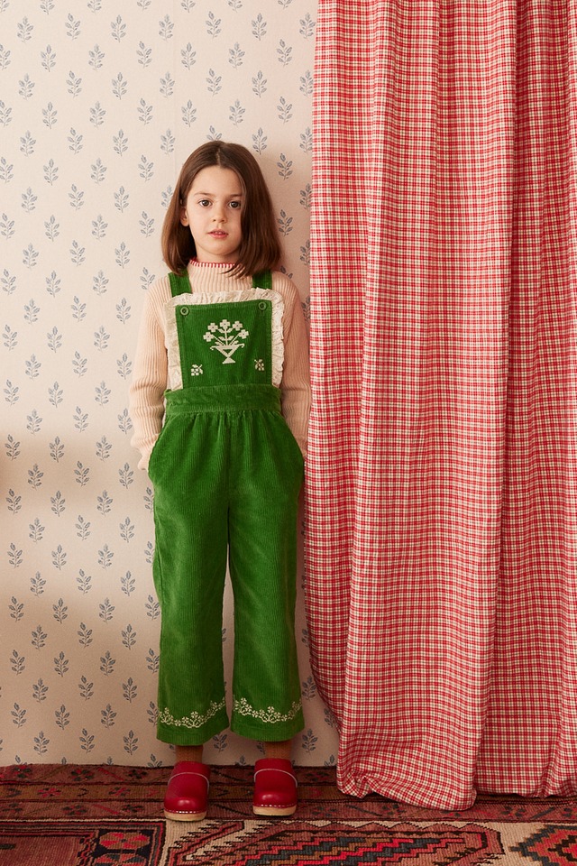 【26AW】hello Simone(ハローシモーヌ)Missy overall Mint(3y/4y/6y/8y)サロペット パンツ グリーン