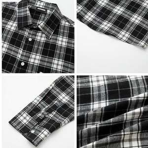 レトロブラックチェック柄シャツ　1247