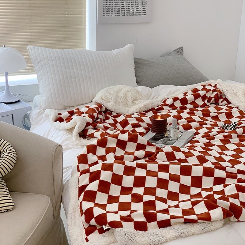 checker board blanket 4color 2size / チェッカーボード ブランケット シングル ダブル 毛布 布団 韓国  インテリア 雑貨 | tokki maeul (トッキマウル) / 韓国雑貨通販サイト