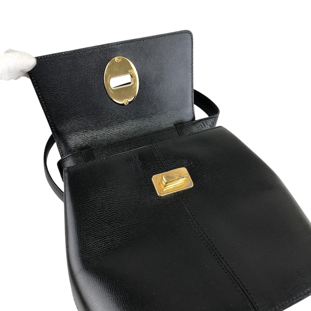 Christian Dior クリスチャン ディオール ショルダーバッグ ブラック ターンロック レザー ミニバッグ vintage ヴィンテージ オールド rz2umb