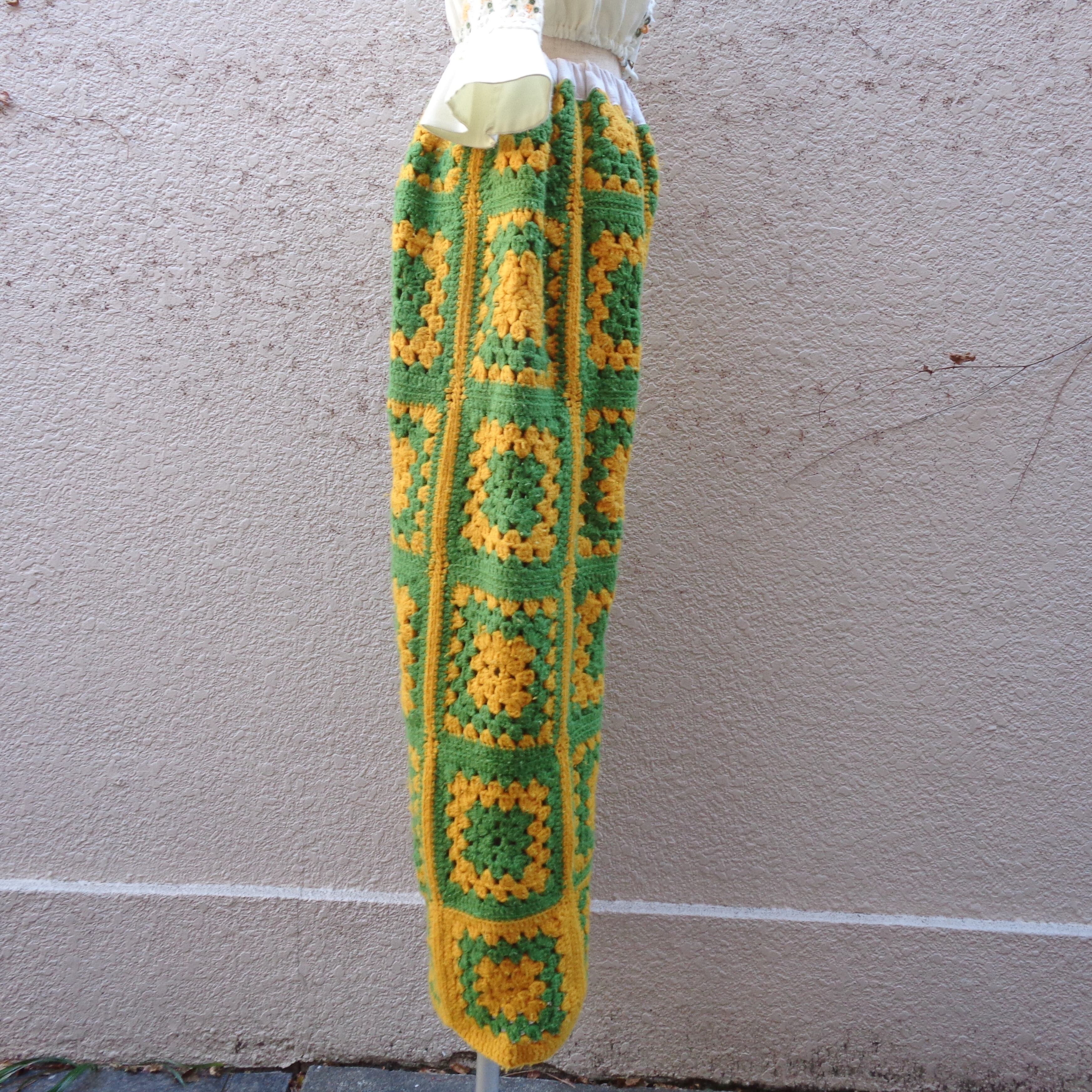 Remake granny square croshet pants／リメイク グラニースクエア