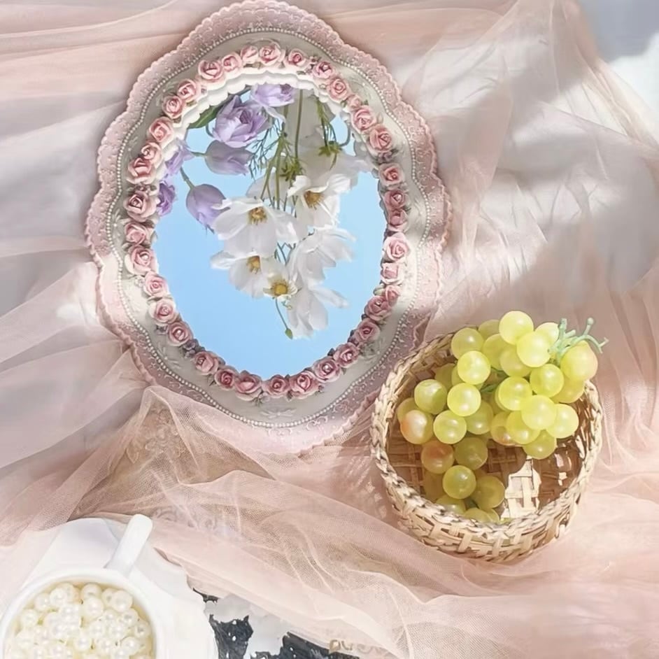 エレガントミラー ピンク|ヴィンテージデザイン