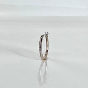 THIN HOOP raised by wolves [LARGE] pink silver / シンフープピアス レイズド バイ ウルヴス L・ピンクシルバー