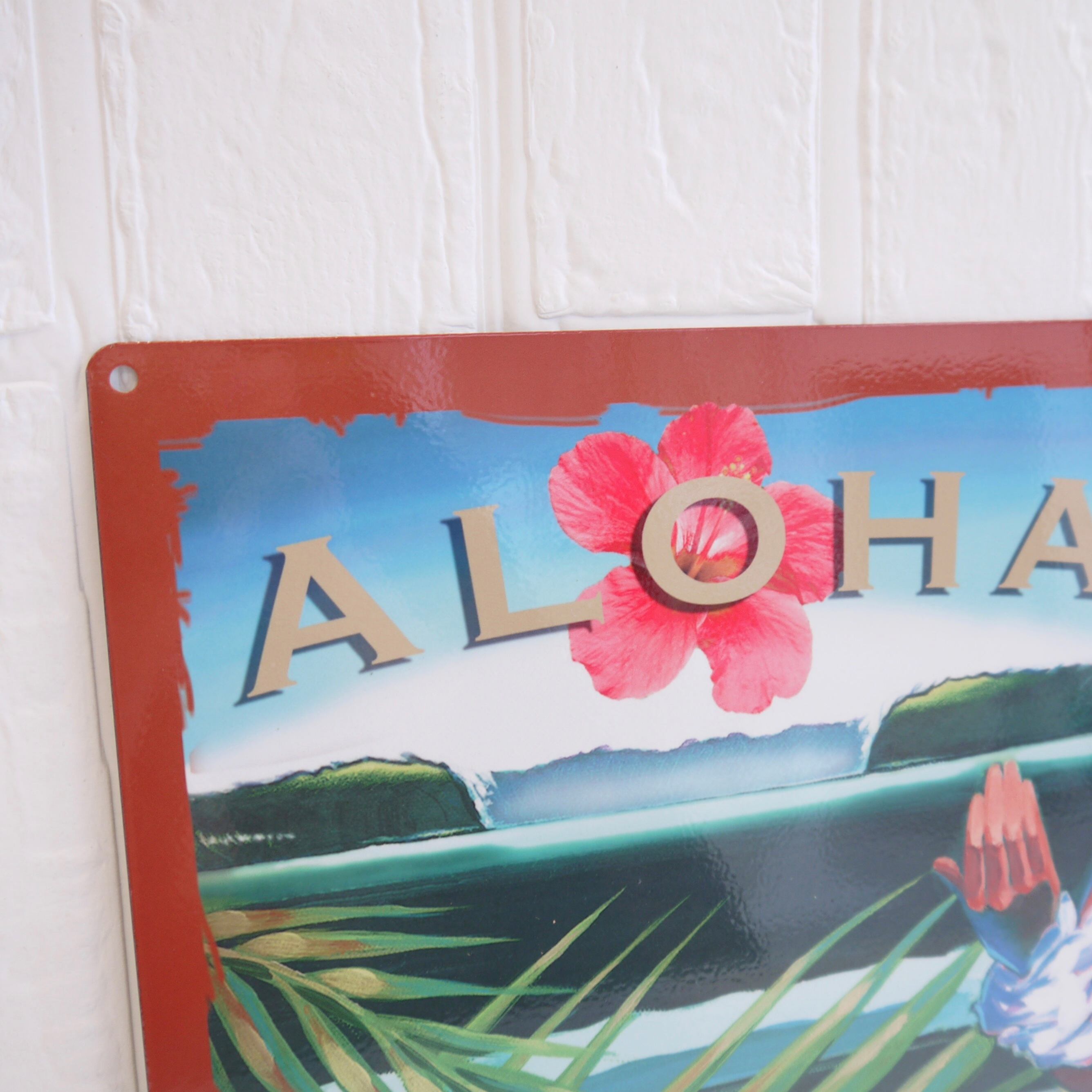 ☆ハワイ直輸入☆スチール看板 TO ALL WHO ENTER／セクシーフラガール