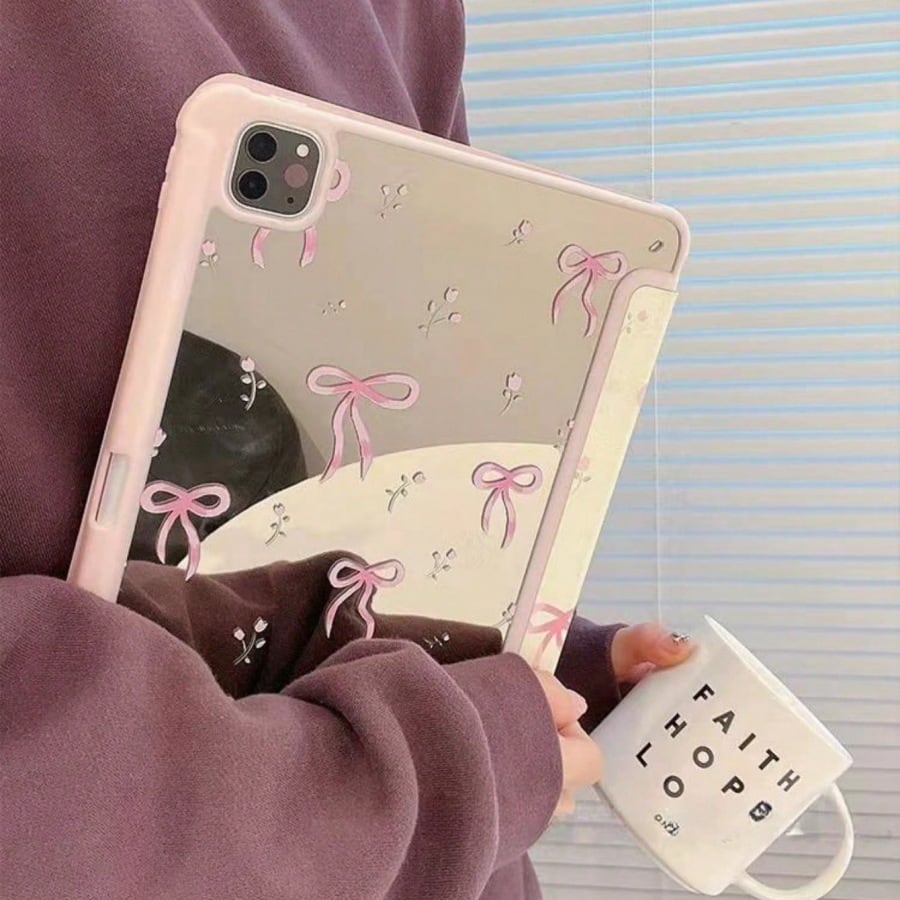 iPadカバー】リボンが可愛い◎iPadケース 耐衝撃 タブレット 蝶々結び