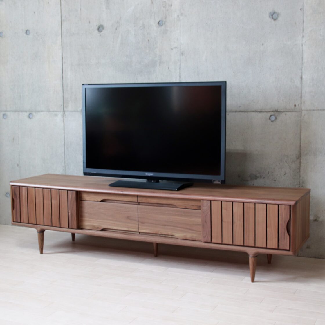 テレビボード 180 ウォールナット 無垢材 テレビ台 天然木 木製 収納 
