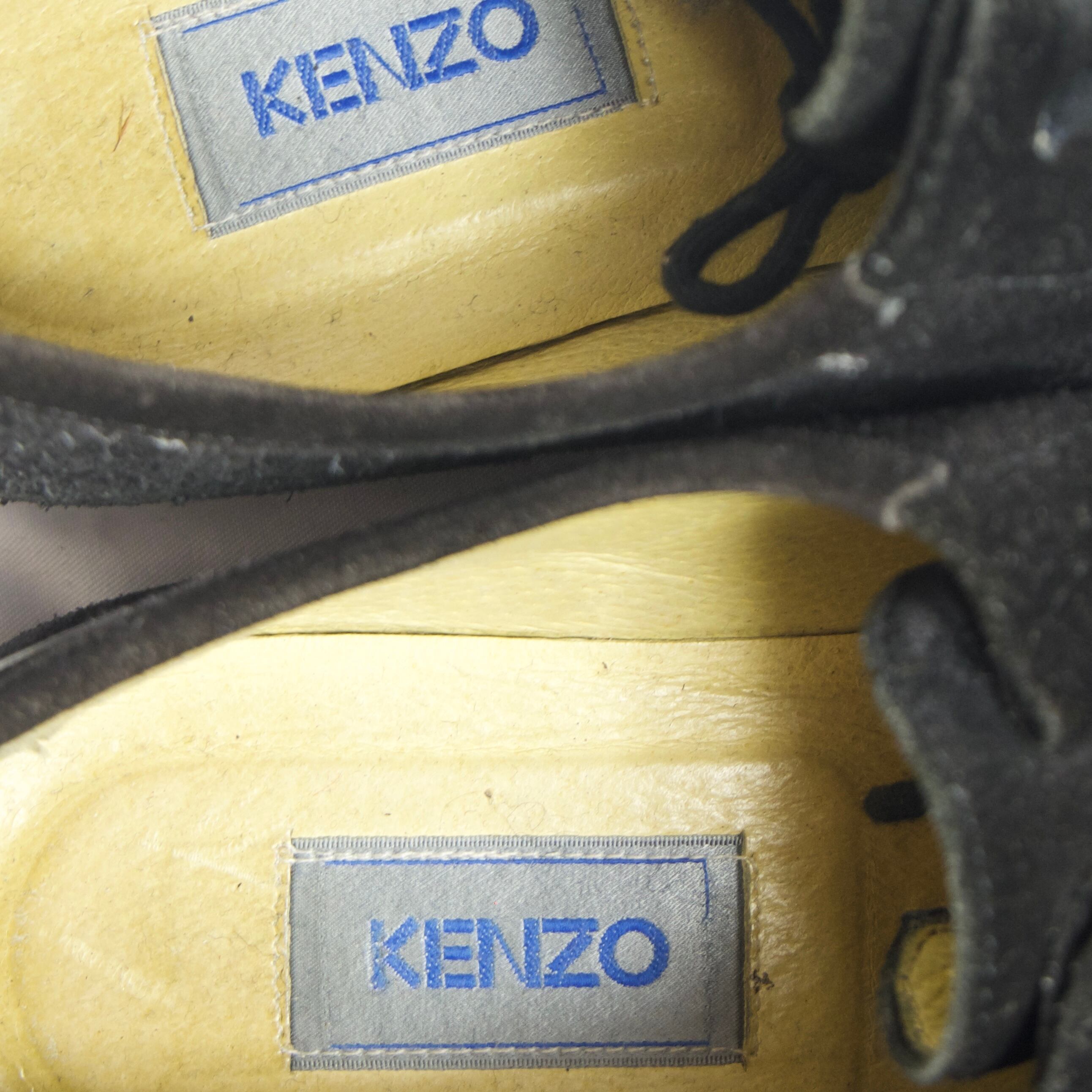 kenzo】vintage used clothing dress shoes loafer suède black