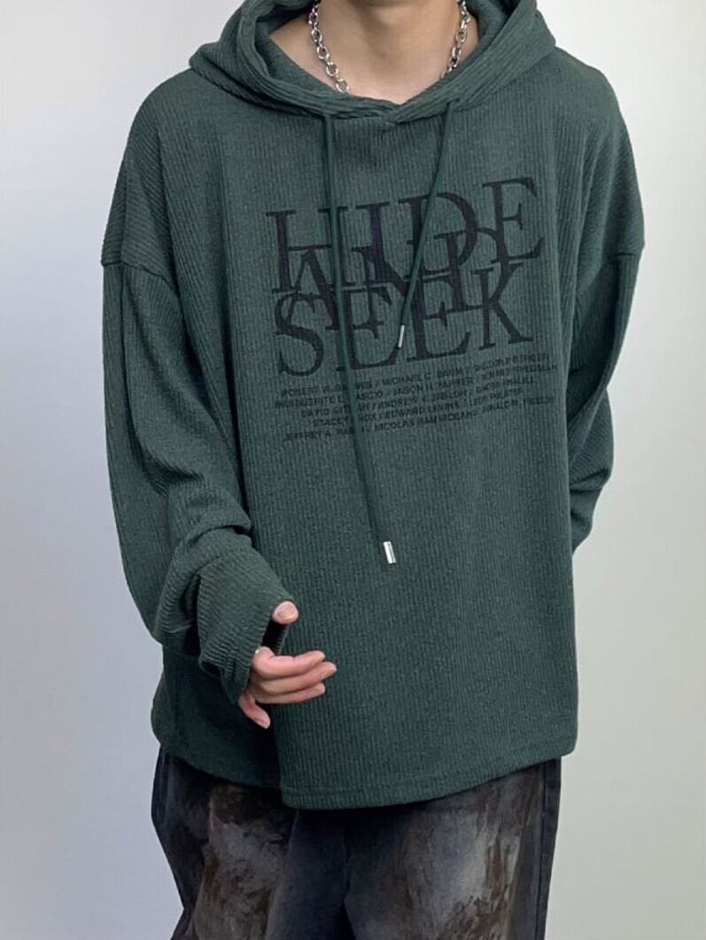 ☆TXT ボムギュ 着用！！【LITNEEDS】CI OVER seek hood knit | もごつ