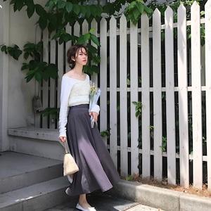 【即日発送】紫ロングスカート