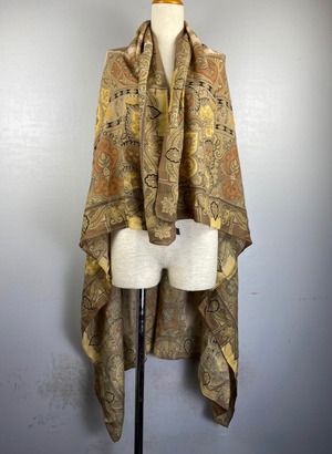 ◎.ETRO WOOL SILK PAISLEY PATTERNED LARGE SIZE SHAWL MADE IN ITALY/エトロウールシルクペイズリー柄大判ショール(ストール) 2000000043630