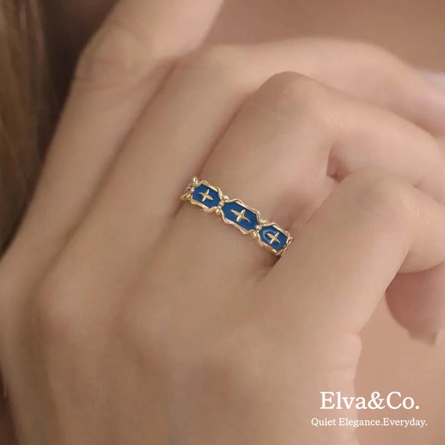 Blue Charm Cross Ring（ブルーチャームクロスリング）