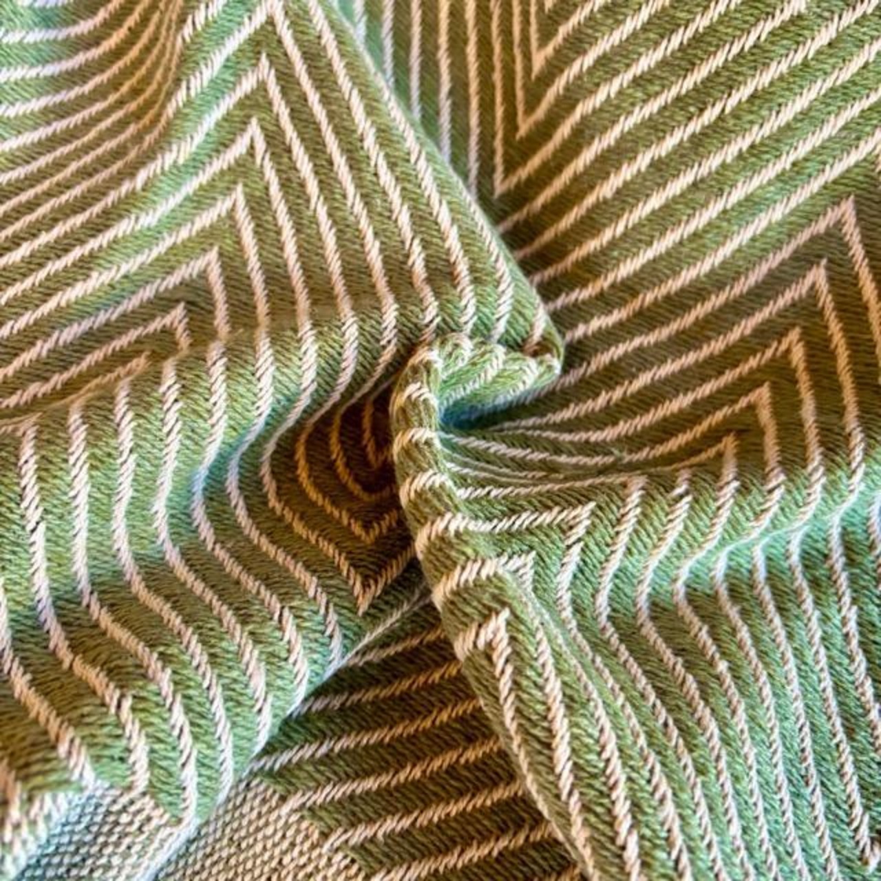 India Cotton Throwket Wave 140x200cm 5 colors available: Yellow, Olive, Blue, Natural, and Mocha