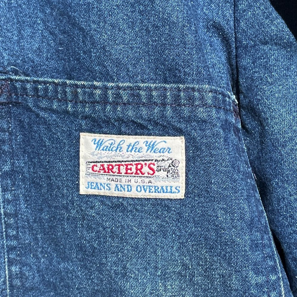 CARTERS] Coverall denim jacket with vintage blanket [1970s