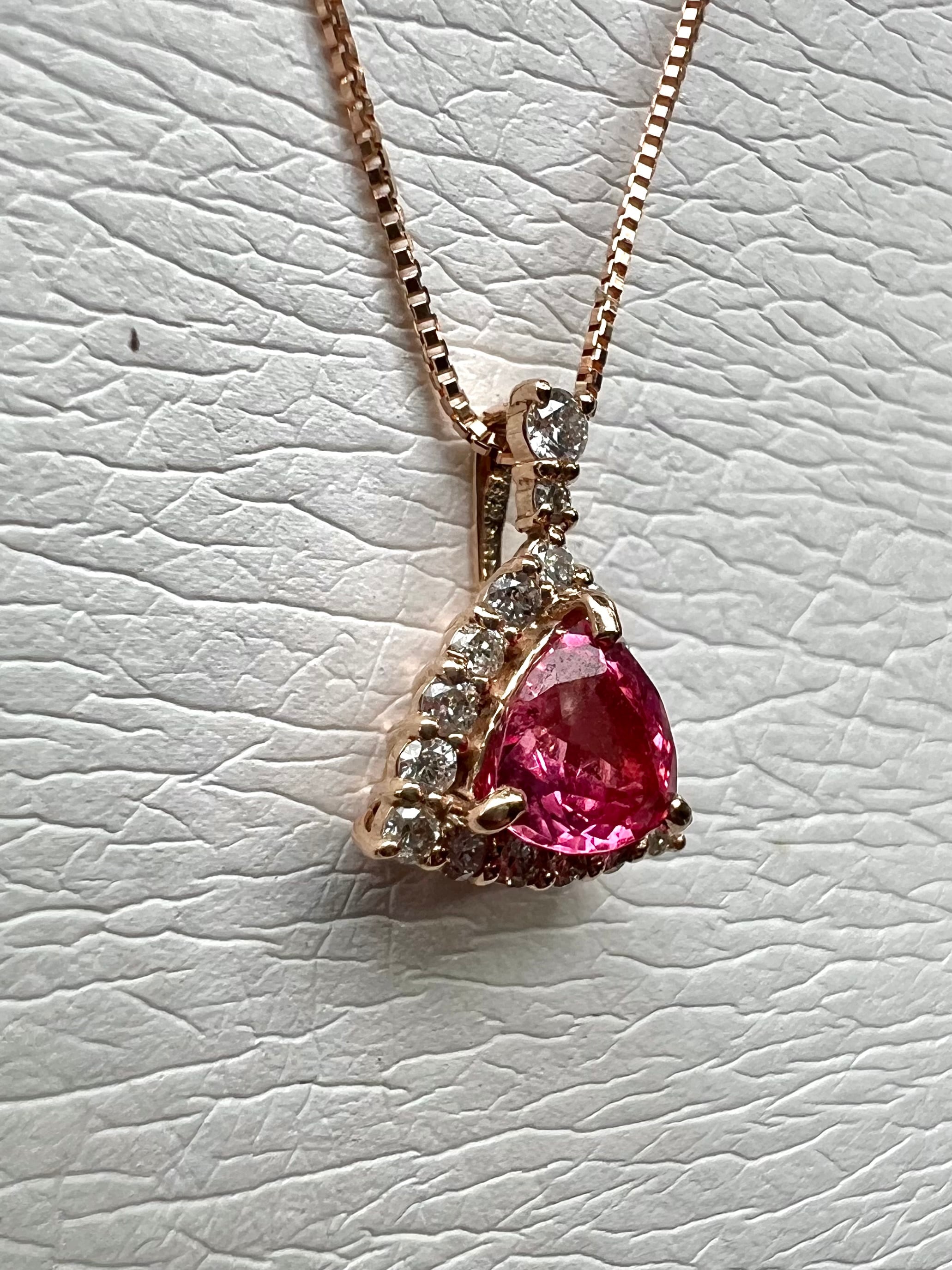 超高発色！AYANA SPINEL 鮮やかアヤナスピネルHOT PINK K18PGダイヤモ