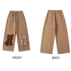 ぬくもりを連れて歩く、ふたりの子犬のファーパンツ E00622